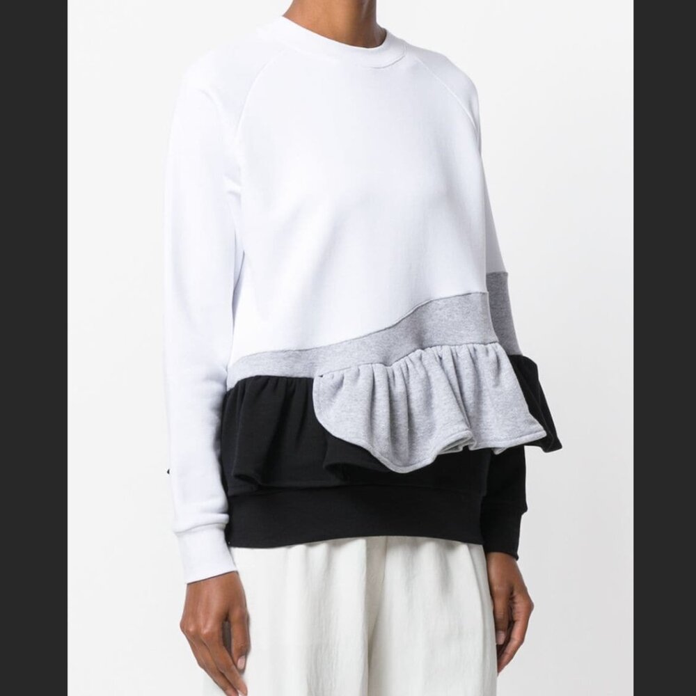 ruffle detail sweatshirt